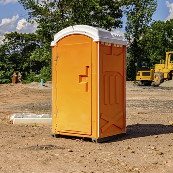 how often are the portable restrooms cleaned and serviced during a rental period in Menominee WI